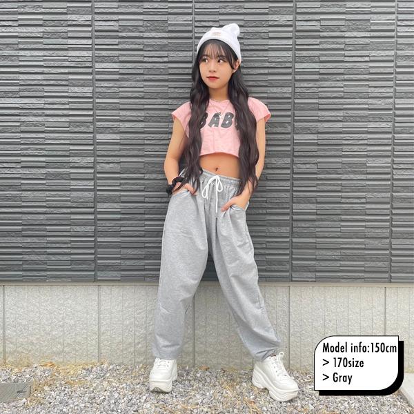 社交ダンス衣装　ダンスウェア　ダンスパンツdancequeen グレー Royal Dance（ロイヤルダンス） スウェットパンツ キッズ 子供 子ども