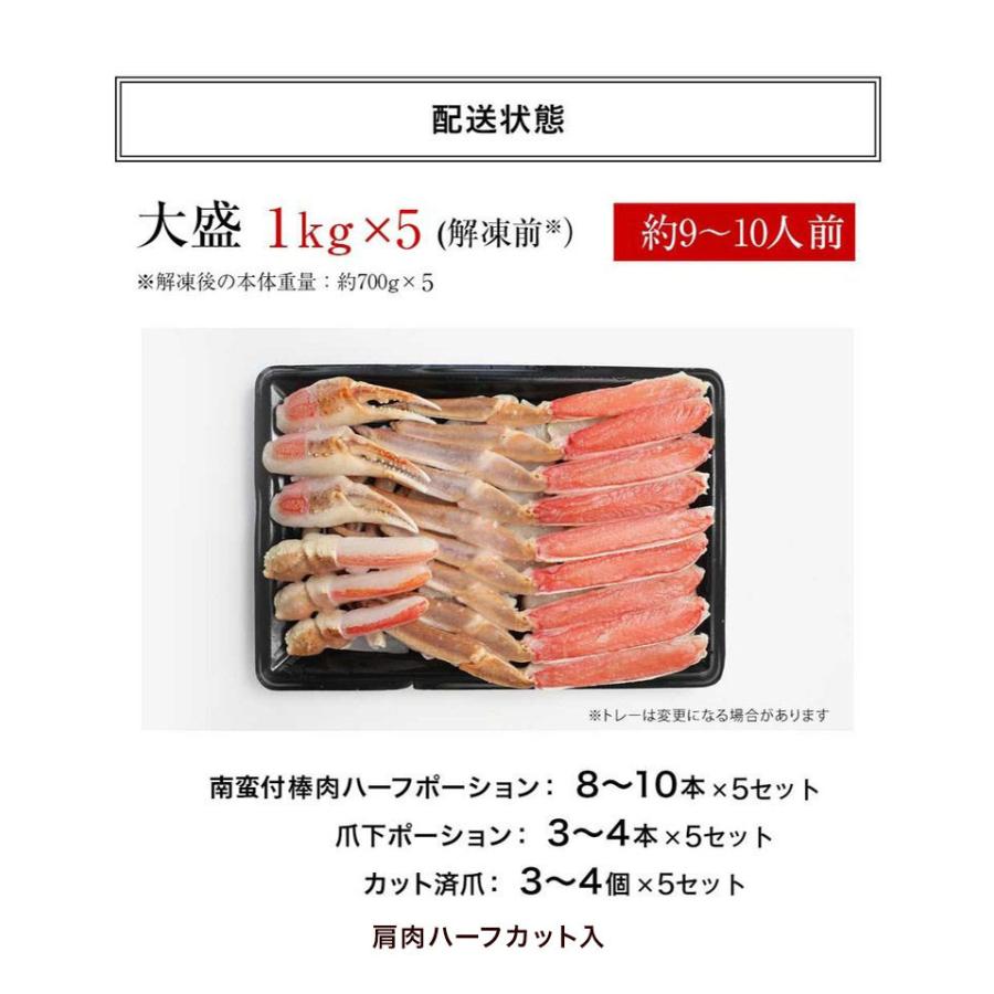 ポイント10倍 カニ 予約 年末年始 カニ かに 蟹 ズワイガニ ズワイ蟹 ずわいがに 生 ハーフ ポーション むき身 カット済 かにしゃぶ 5kg 9 -10人前 送料無料 :4560172333475-5:ロイヤルグリーンランド - 通販 - Yahoo!ショッピング ポイント10倍 カニ 予約 年末年始 カニ かに 蟹 ズワイガニ ズワイ蟹 ずわいがに 生 ハーフ ポーション むき身 カット済 かにしゃぶ 5kg 9 -10人前 送料無料 :4560172333475-5:ロイヤルグリーンランド - 通販 - Yahoo!ショッピング