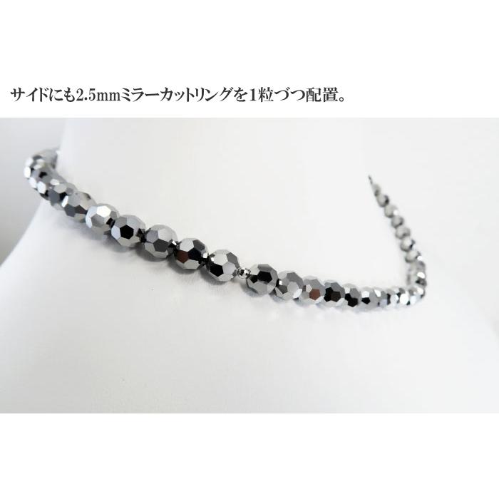 プラチナ ネックレス メンズ pt850 ブラックダイヤモンドカラー ブラックスピネルカラー 6mm｜royaljewelry｜15