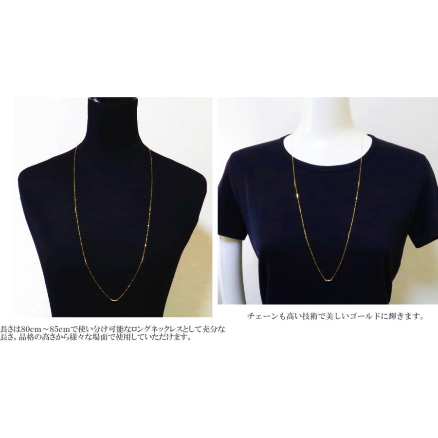 18金 k18 18k プラチナ ロングネックレス レディース ゴールド pt850 女性 彼女 嫁 妻 娘 14kgfチェーン クリスマス プレゼント ギフト 記念日_3