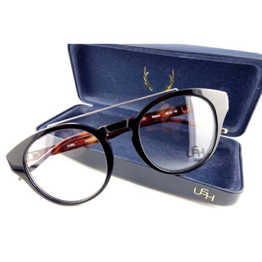 ポイント10倍】USH/アッシュ U-043 Mason 01 メガネフレーム 基本  