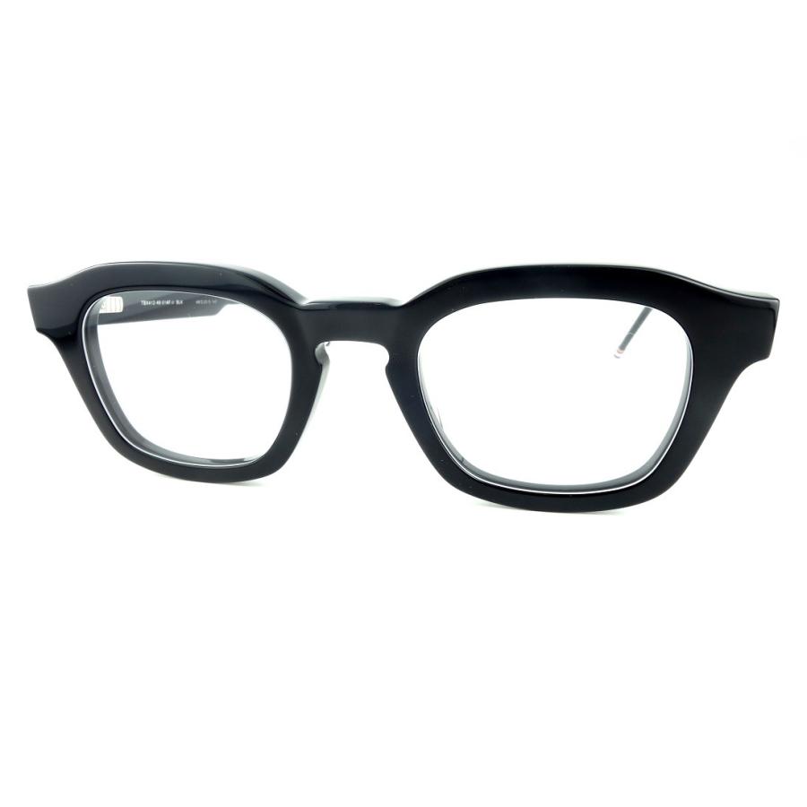 THOM BROWNE/トムブラウンTB-412 01 48sizeBLACK メガネフレーム-国内