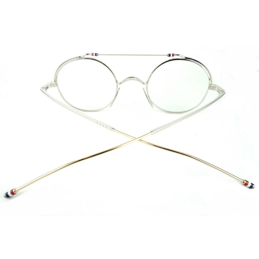 THOM BROWNE/トムブラウンTBX910 02 41sizeSLV-GLDメガネフレーム-国内