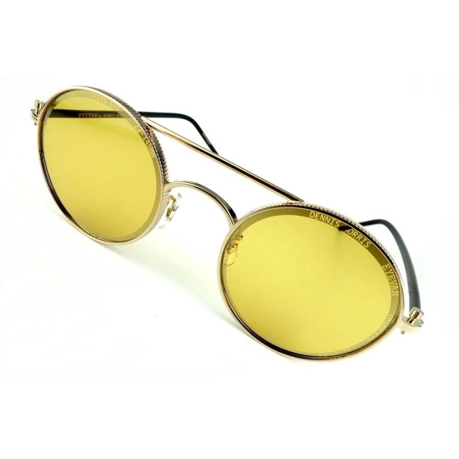 【稀少美品】 EYEVAN MAZE G/BK GOLD ケース付き サングラス MAZE / EYEVAN アイヴァン最新ラウンドサングラス！正規取扱い店舗