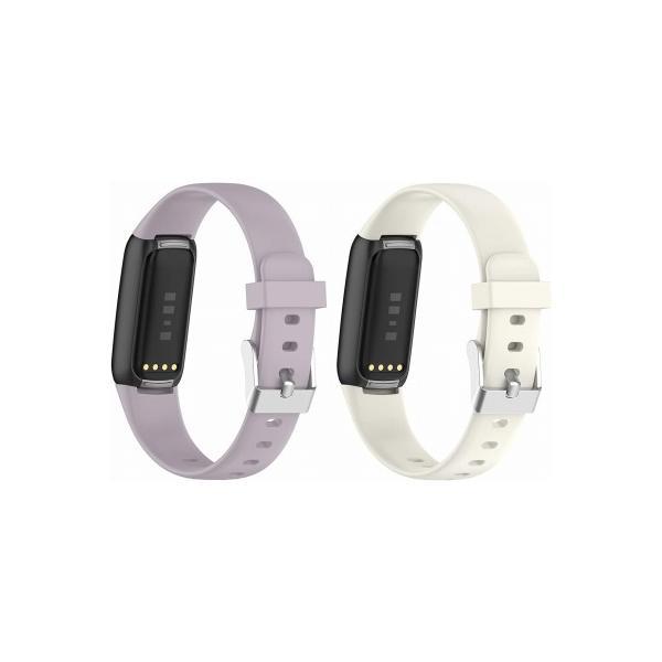 2本 Fitbit Luxe 用 交換ベルト  (ライトパープル＋アプリコット)｜royalshoping01｜02
