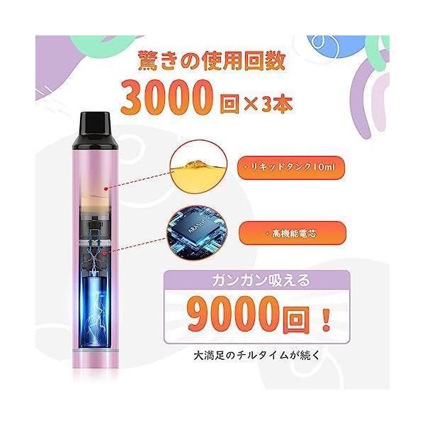 電子タバコ 使い捨て VAPEー ベイプ 禁煙 電子たばこ ARASHI (巨峰)｜royalshoping01｜06