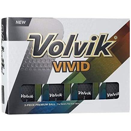 人気のファッションブランド！ 1ダース ゴルフボール VIVID Volvik ボルビック ブラック (ブラック) [並行輸入品] ゴルフボール