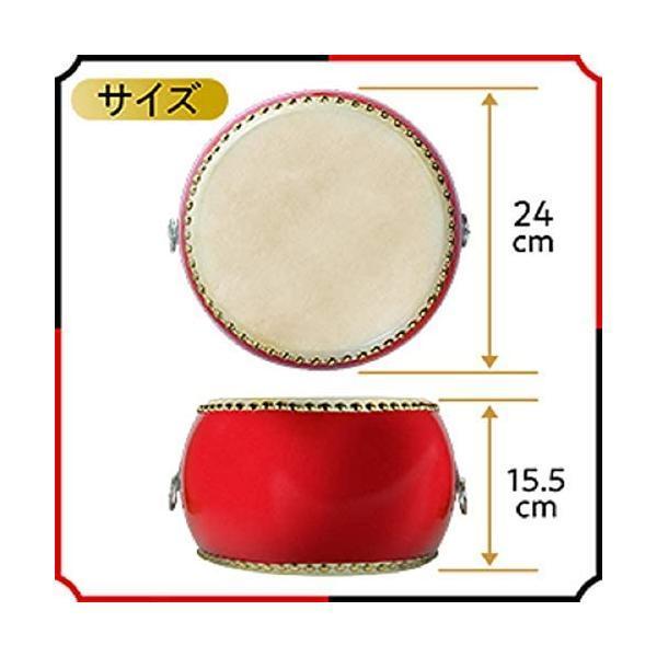 [Heart&Art] 本格的 小太鼓 セット 牛革 約24cm バチ2本 ストラップ2m 付き(約24cm) (約24cm)｜royalshoping01｜06