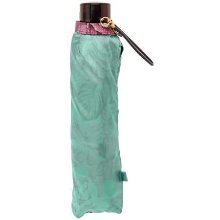 グラシト(GRACITO) 婦人 裏花柄転写プリント サテン 軽量 3段ミニ傘 グリーン 50cm×7R (グリーン 50cm×7R)