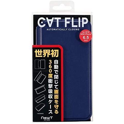 NEWT CAT FLIP 手帳型 自動で閉じて画面を守る カード収納 iPhoneXS Max対応 ネイビー(ネイビー iPhoneXS M)｜royalshoping01｜05