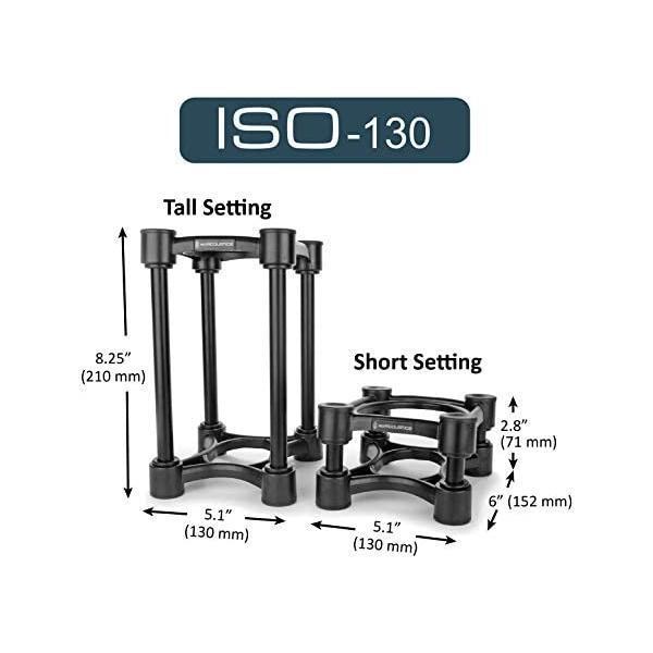 ISO Acoustics モニタースピーカースタンド ペアセット ISO-L8R130 (ブラック)｜royalshoping01｜02