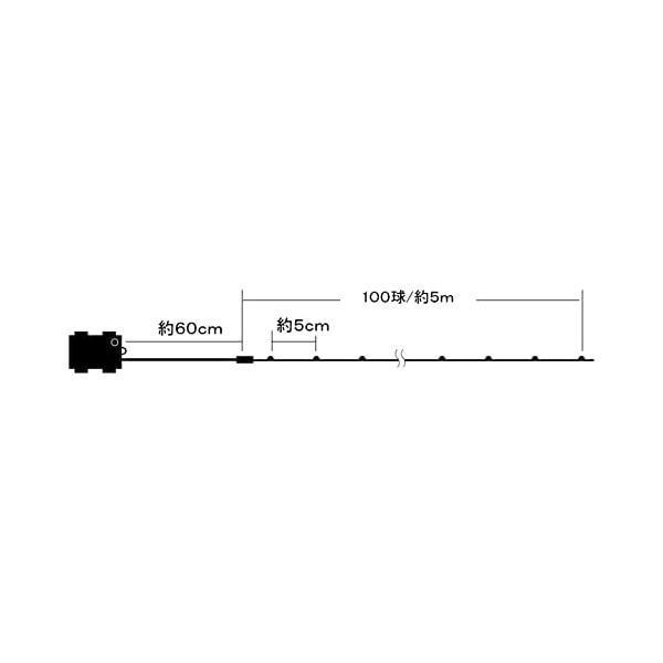 コロナ産業 イルミネーション ジュエリーライト100球 ミックス色LED 5m タイマー付 電池式 HJ100MIX (ミックス 約5m)｜royalshoping01｜03