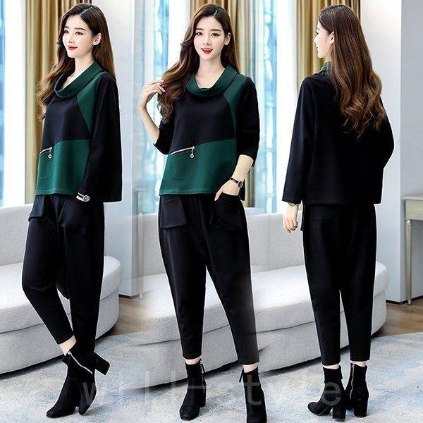 レディースファッション 送関込 セットアップレディース秋40代コーデカジュアルトップス綿長袖tシャツロングパンツジャージ運動着大きいサイズきれいめおしゃれ着痩せ通勤上品 Ltunutkvgz Seguridadysaludeneltrabajo Co