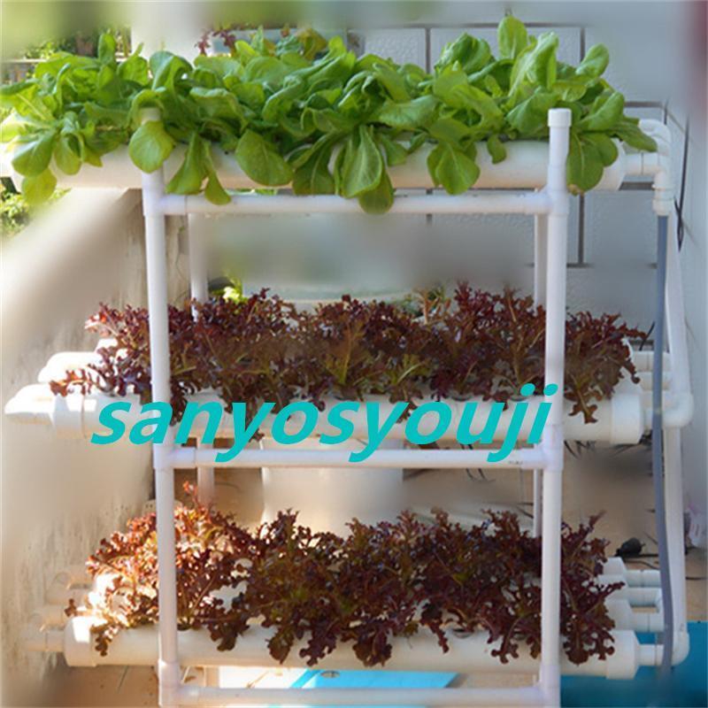 水耕栽培キット 3層12管 無土壌栽培設備配管水耕野菜栽培 室内と庭園栽培器 育成システム 家庭用 ベランダ 庭 スポンジ ポンプ付き プランター 野菜を育てる 