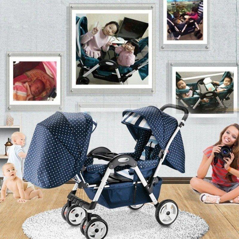 【早い者勝ち！】 ベビーカー（バギー）二人 双子用 対面 双子用 丈夫 軽量 おすすめ 【M3344280005】(19719円)