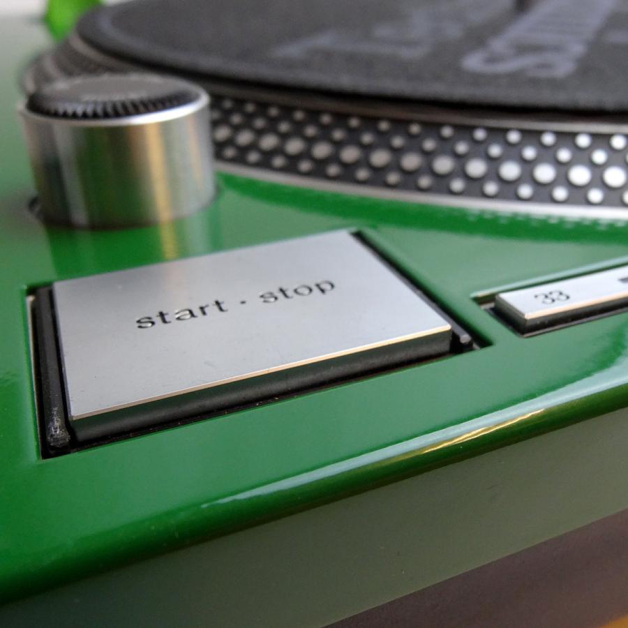 【Technics SL-1200MK3D】ターンテーブル カバー付き ターンテーブル カバー (Faceplate) グリーン 1枚 （for