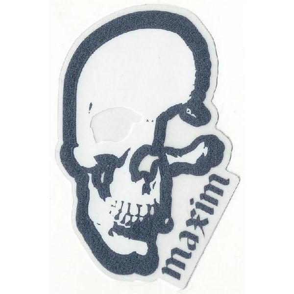 マキシム　ウエットスーツ スカル　ステッカー maxim skull sticker 縦13 X 横8cm｜roycesurf