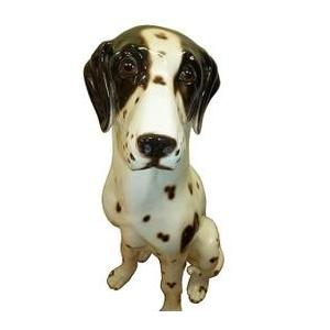 送料無料】ダルメシアン Lサイズ 陶器製犬の置物/大型犬/ダルメ/等身大