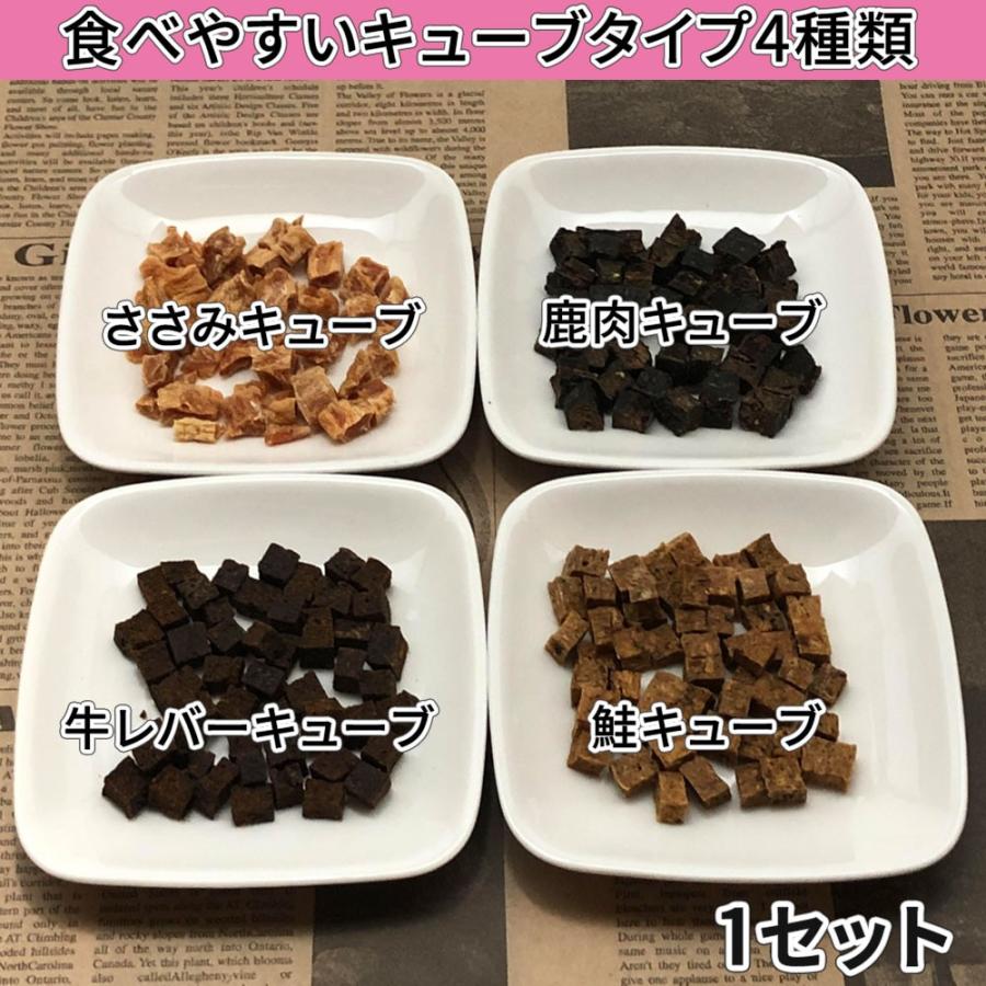 犬 おやつ 無添加 国産 キューブ 食べきり セット 鮭 ささみ 牛レバー