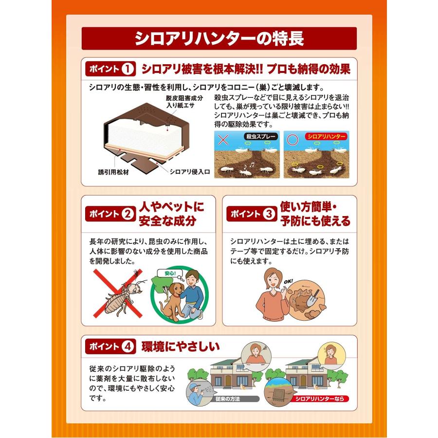 イカリ消毒 シロアリ駆除剤 シロアリハンター 6個入 食べさせて駆除｜rozeostore｜04