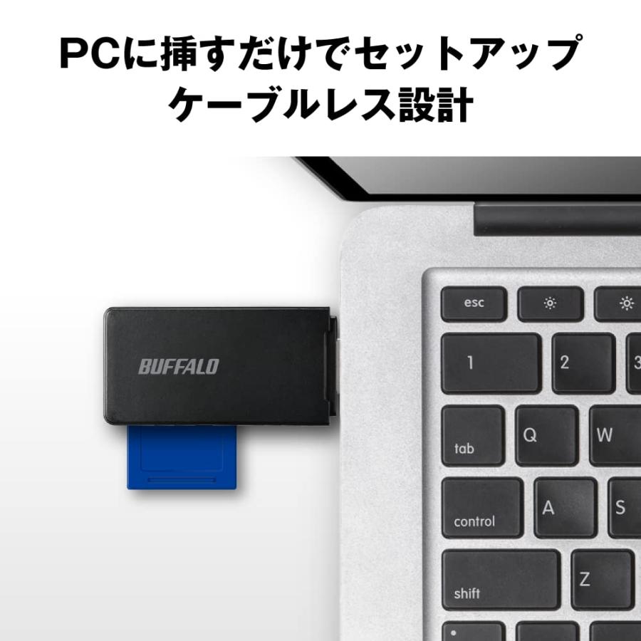 バッファロー BUFFALO USB3.0 microSD/SDカード専用カードリーダー ブラック BSCR27U3BK｜rozeostore｜05