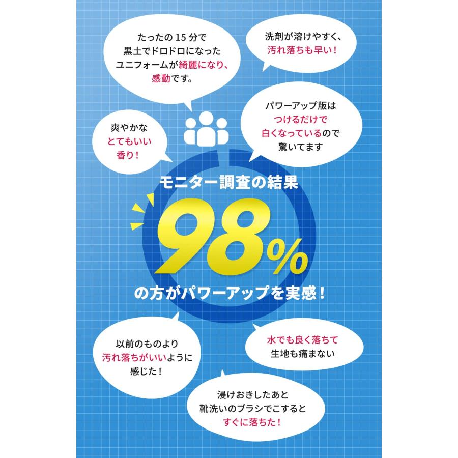 NEW『レギュラー』泥汚れ用洗剤 1,5kg ライフネクスト 粉末 ユニフォーム 洗濯 ガンコ 汚れ 泥汚れ洗剤 除菌 汗 防臭 漂白 野球洗剤 野｜rozeostore｜05