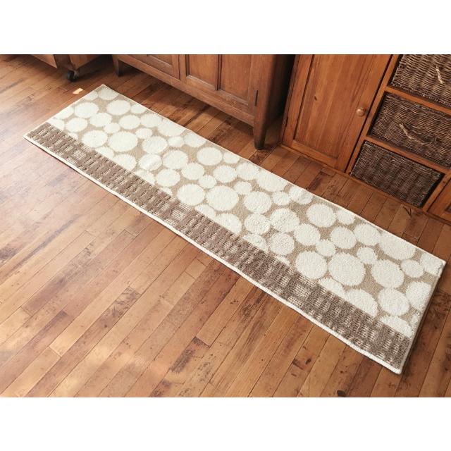キッチンマット　Ｍサイズ（180cm×50cm）ラメール　ベージュ