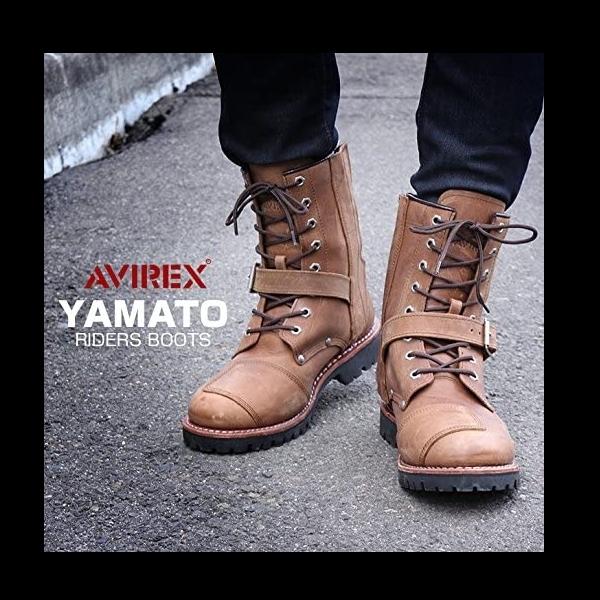 23.0cm AVIREX アヴィレックス AV2100 YAMATO バイカーズブーツ CRAZY