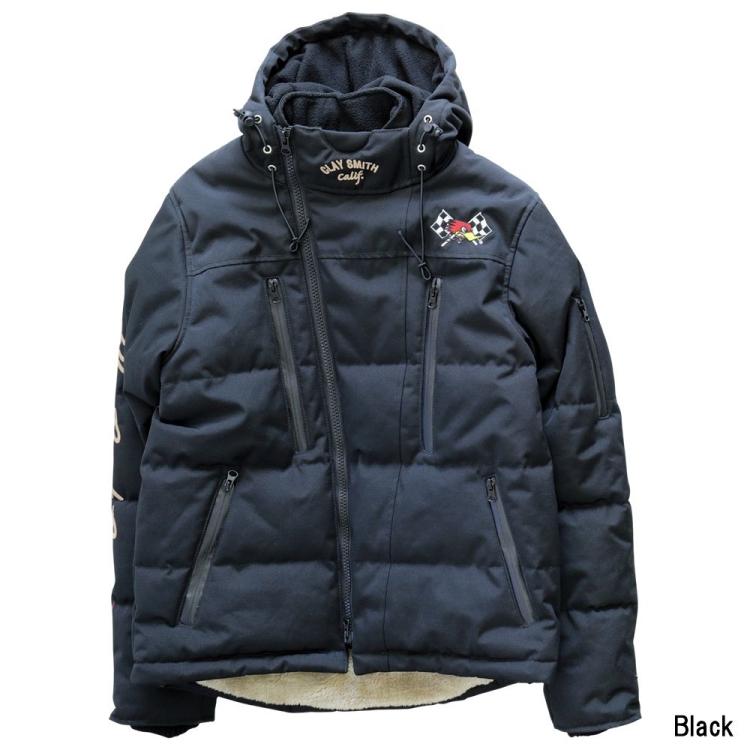 DRAGS CLAY SMITH CalifブラックジップアップジャケットLL