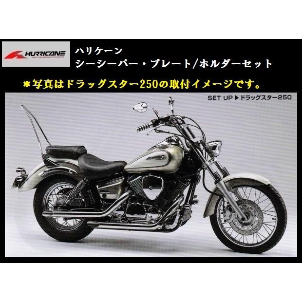 ハリケーン ドラッグスター400 シーシーバーホルダー ハリケーン シーシーバー・プレート/ホルダー セット (高さ