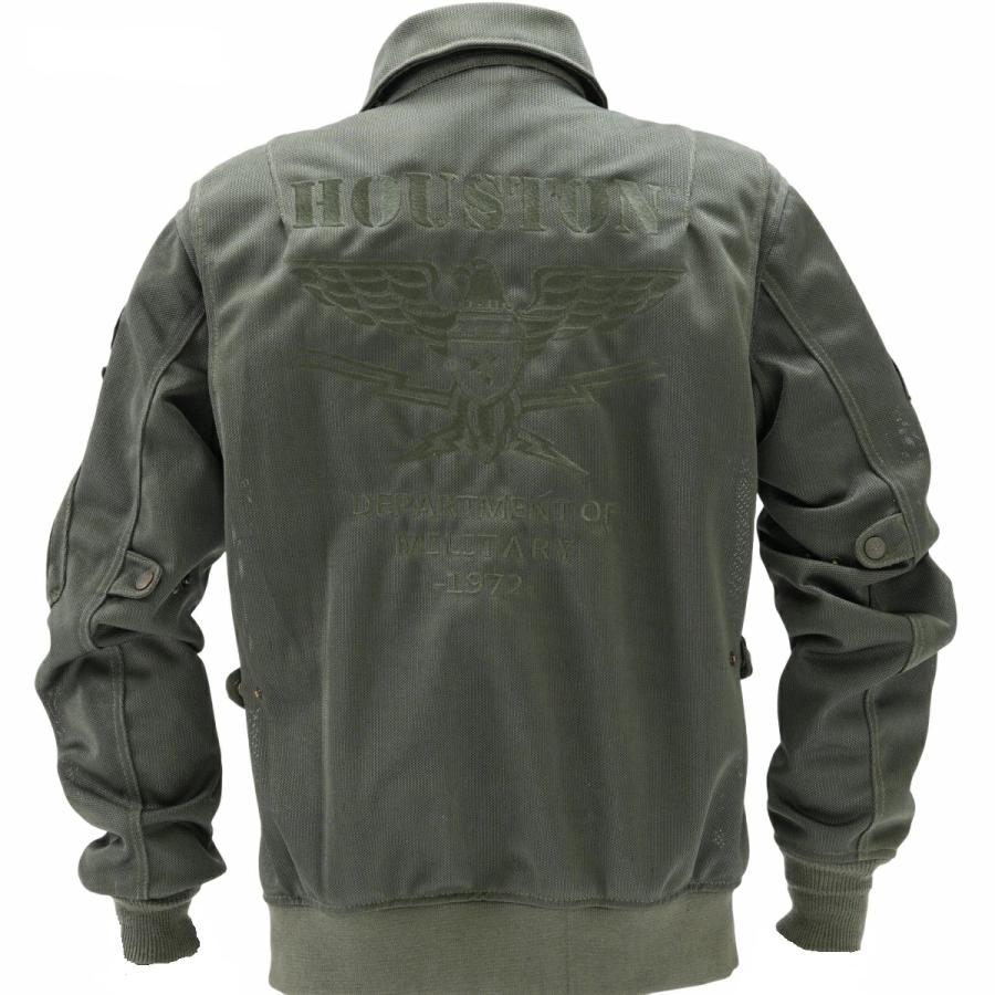 【在庫あり 即納】3XLサイズ HOUSTON HTVA-2637S CWU-36P BLACK KNIGHTS メッシュジャケット カーキ 3XL