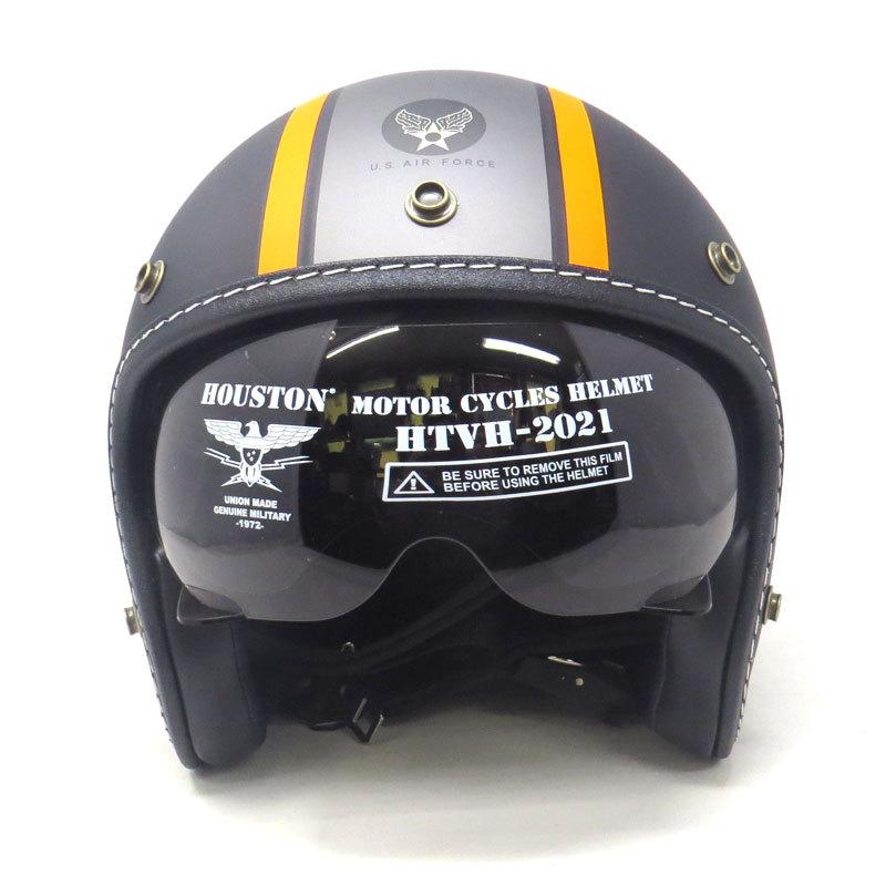 HOUSTON ヒューストン HTVH-2021 ジェットヘルメット ブラック 楽天市場】ヒューストン HOUSTON INNER VISOR JET HELMET HTVH