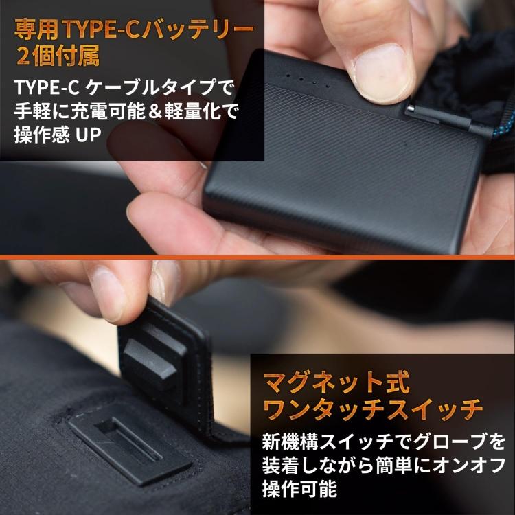 山城 【在庫あり 即納】 Mサイズ 山城謹製 IDEAL 電熱グローブ