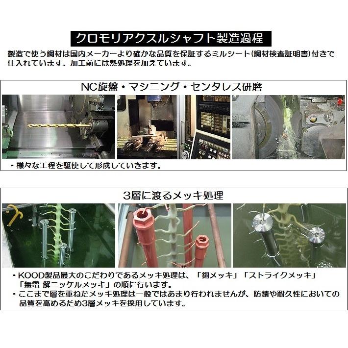 KOOD(クード) クロモリアクスルシャフト ナット付 シグナスX（03〜21