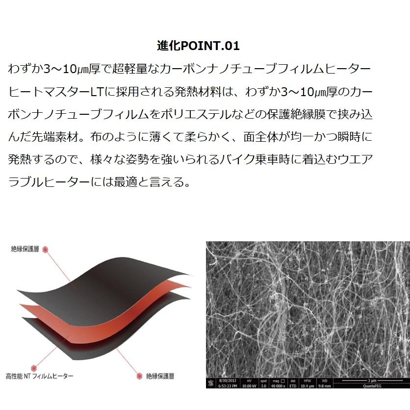 HEAT MASTER-LT インナーグローブ 加熱グローブ Mサイズ 最新 LTシリーズ ヒートマスター Mサイズ 12Vヒートインナーグローブ