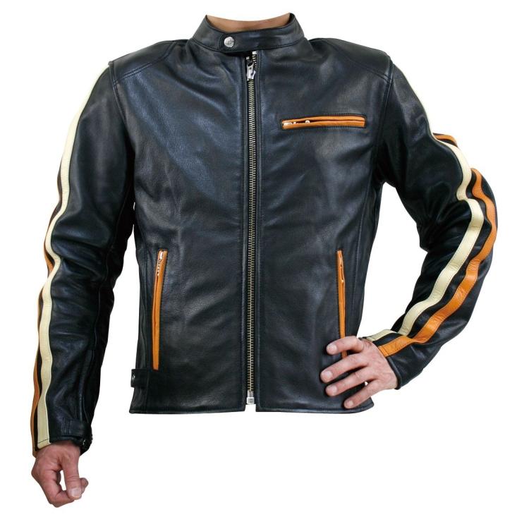 LLサイズ モトフィールド シングルレザージャケット ライン入り MF