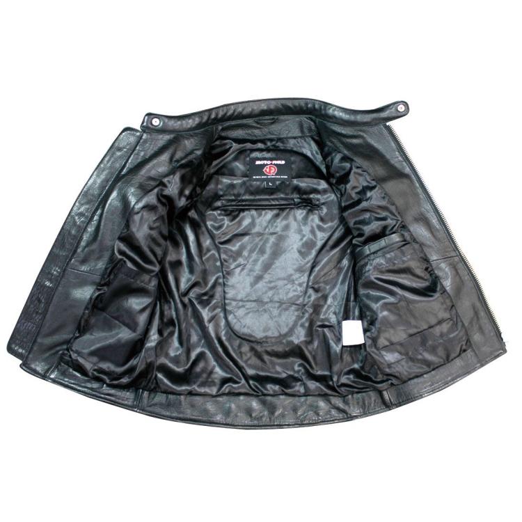 LLサイズ モトフィールド シングルレザージャケット ライン入り MF