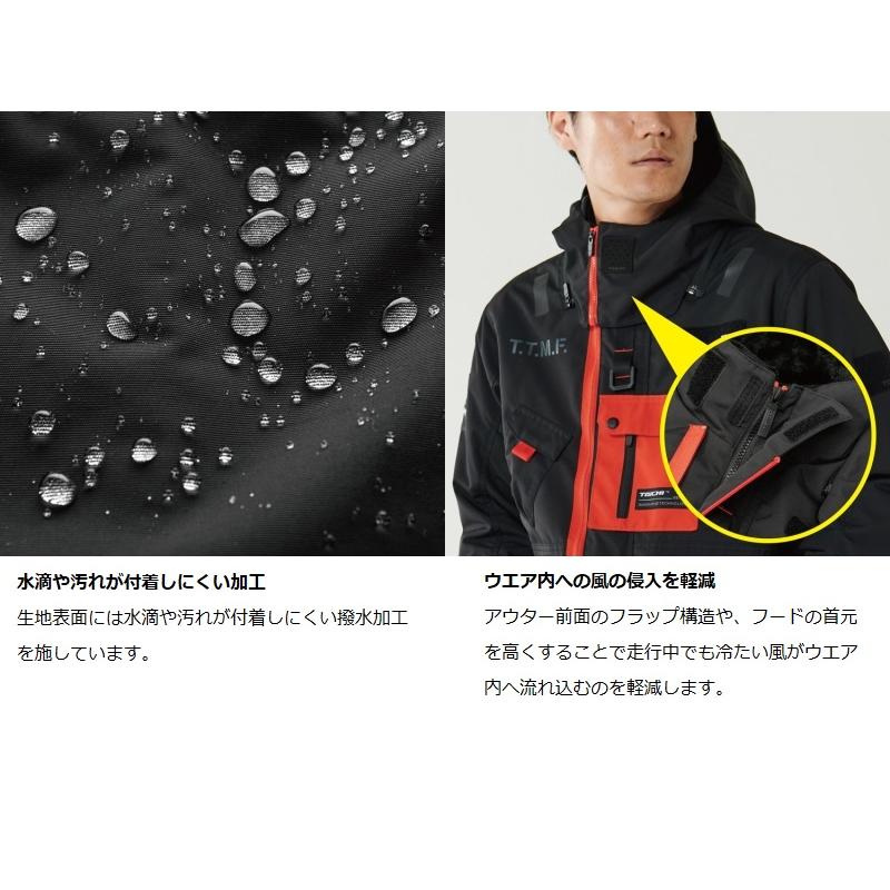 【特価】TAICHI モンスターパーカージャケットXLサイズ ブラック/レッド タイチ公式通販】RSJ726 モンスター オールシーズンパーカ | TAICHI