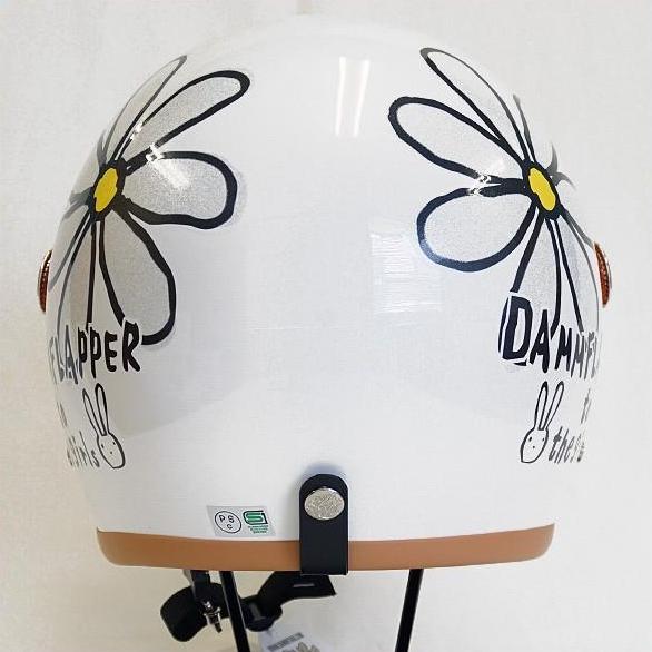 レディース FLOWER フラワージェット  ヘルメット パールホワイト FREE(57〜58cm) SUNUP/SL-001｜rpsksp｜02