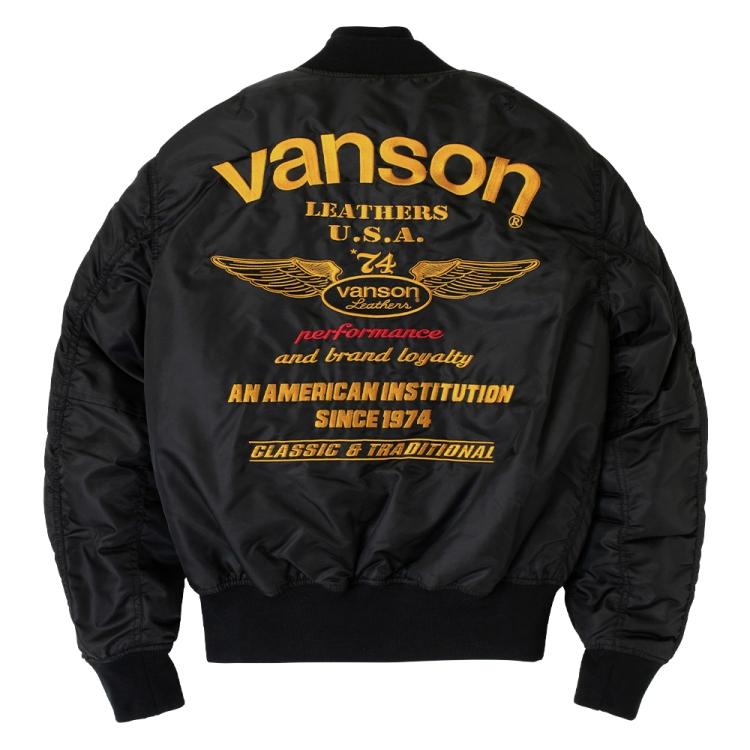 VANSON 【在庫あり 即納】バンソン 2XLサイズ TVS2407W MA-1