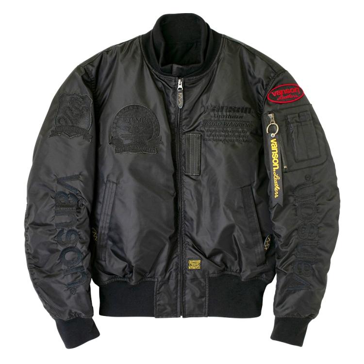 ★在庫処分 VANSON TVS2408W ナイロンジャケット MA-1タイプ VANSON バンソン TVS2402S メッシュ ジャケット プロテクター