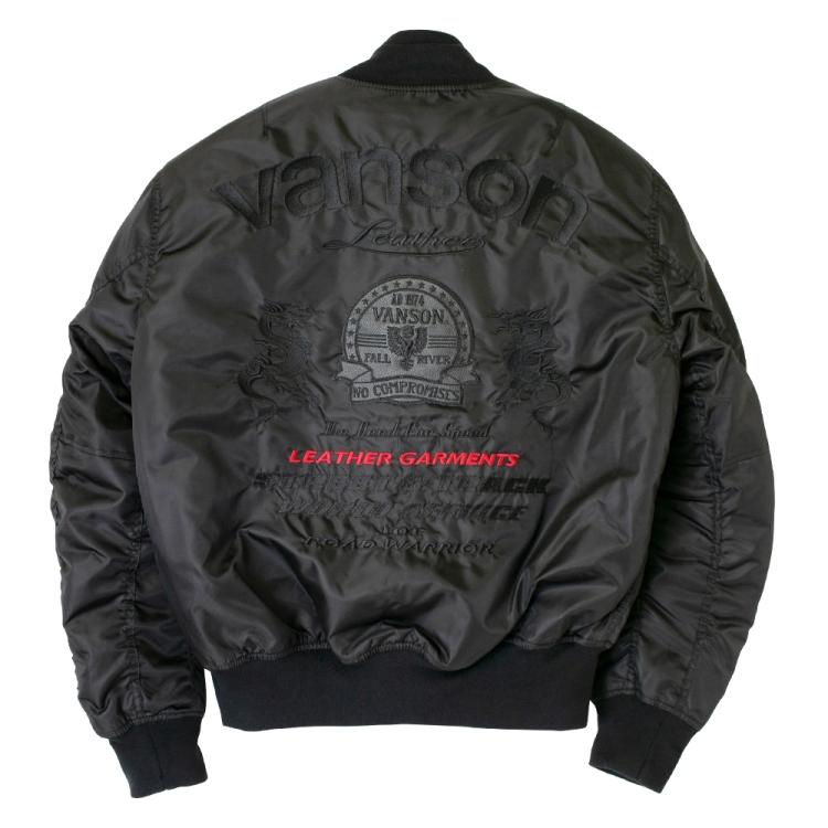 ★ VANSON TVS2408W BK/BK MA-1 ナイロン ジャケット Amazon.co.jp: [バンソン] MA-1ジャケット グレー/ホワイト 3XL