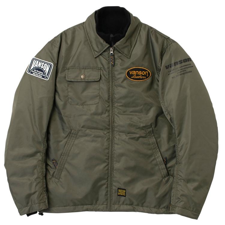 VANSON（バンソン） XLサイズ TVS2509W コーチジャケット カーキ 着脱