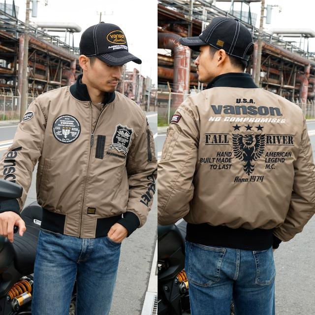 vanson ベージュジャケット Mサイズ VANSON バンソン MA-1ジャケット ベージュ Mサイズ TVS2209W