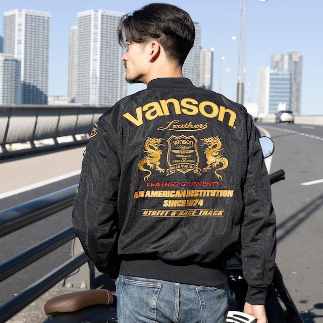 ★インナー付 3シーズン対応 VANSON メッシュジャケット MA-1タイプ VANSON 処分特価 春夏モデル VS24101S メッシュMA-1ジャケット