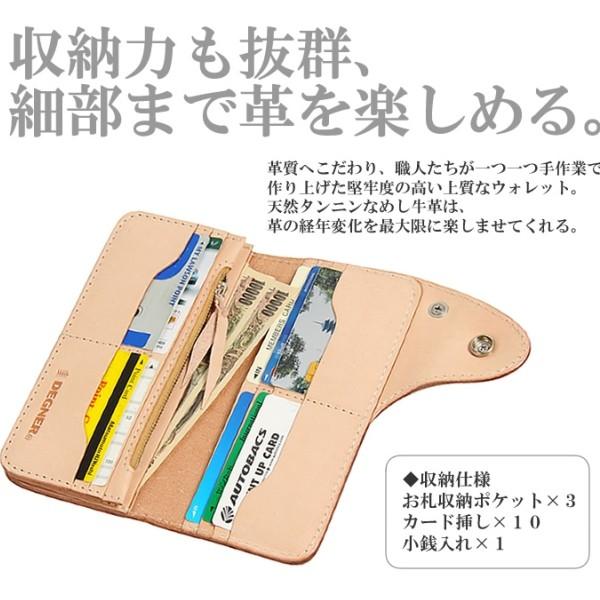 DEGNER（デグナー） W-9B レザーロングウォレット タン (牛革/長財布