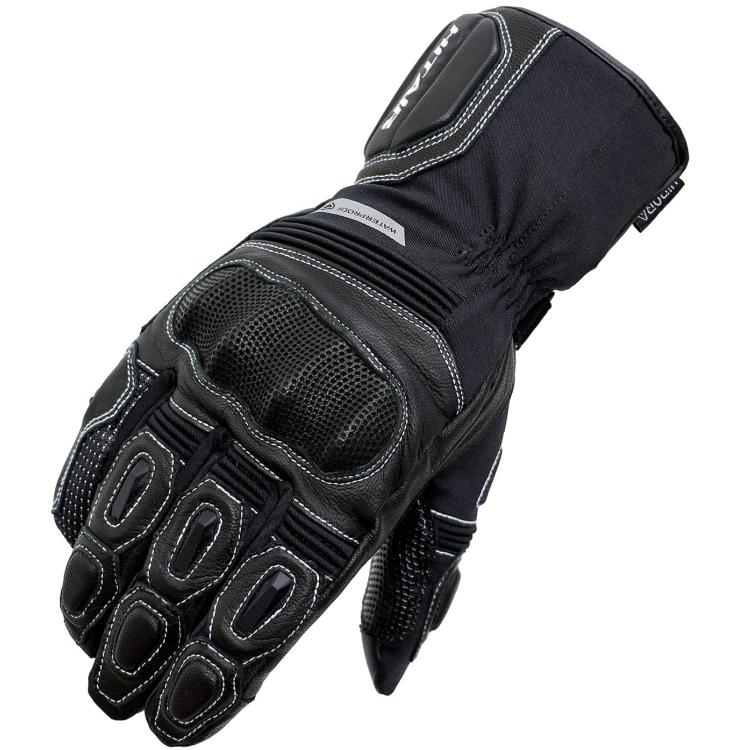Mサイズ hit-air(ヒットエア) Glove W8 透湿防水ウィンターグローブ ブラック/ホワイト M (秋冬モデル)