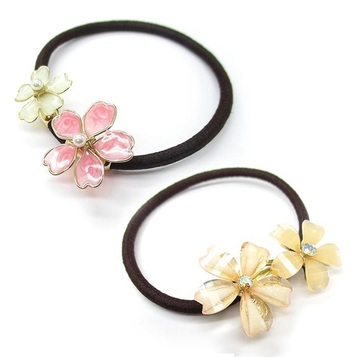 新作 桜の花束 ヘアゴム 桜 ヘアゴム レディース 花 フラワー ポニー ヘアアクセサリー サクラ
