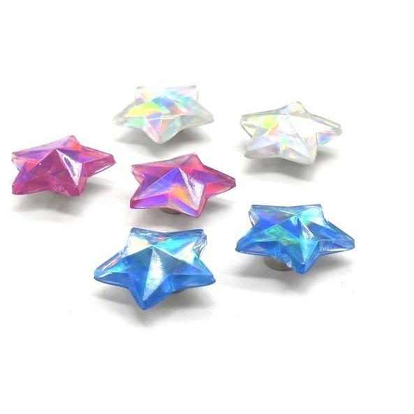 星 マグネットピアス オーロラ マグネットイヤリング スター 磁石 