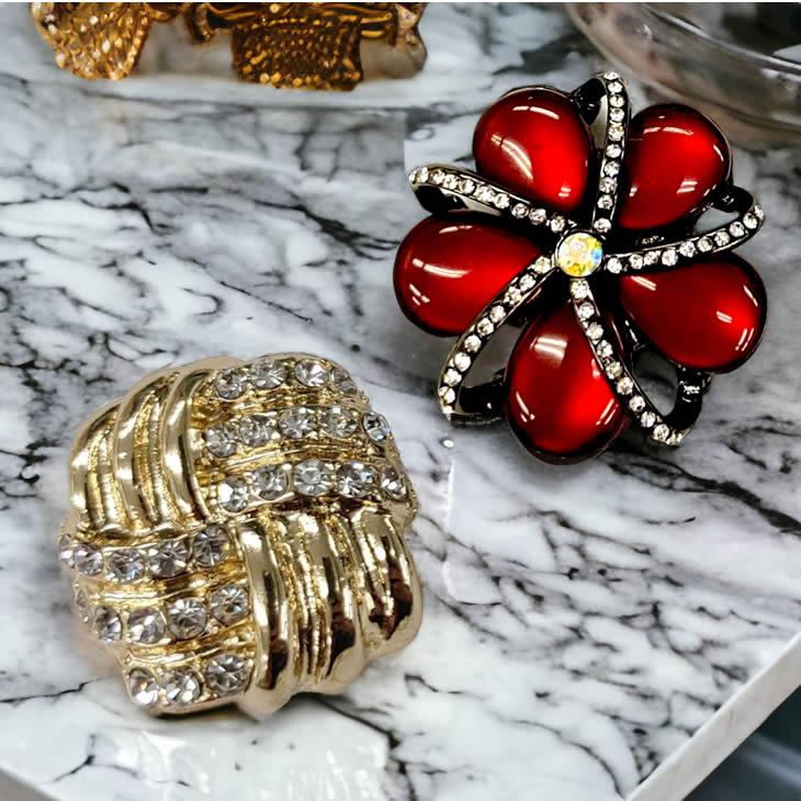 アクセサリー 指輪 リング ネックレス ブローチ など　まとめ 発送2日内]4点セット✾選べるネックレス、ブローチ、ピアス/イヤリング